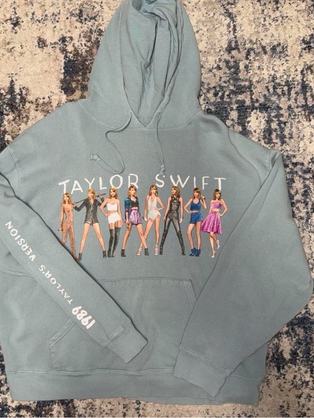 Taylor Swift Seafoam Blue Tour Graphic Hoodie
